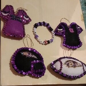 Baltimore Ravens Ornament Set